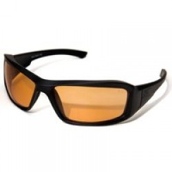 Edge Eyewear Hamel Safety Glasses - Black Frame, Tiger's Eye Lens XH610