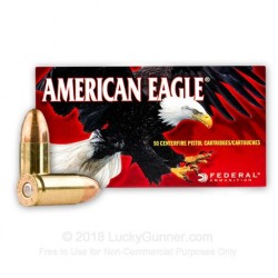 9MM- 165 Grain FMJ - Federal American Eagle - 1000 Rounds