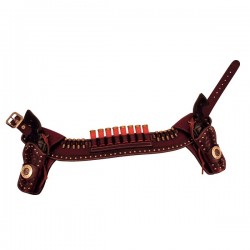 Taylors firearms Lady Tequila Rig - Mahogany or Black, Plain Belt with Basket-Weave