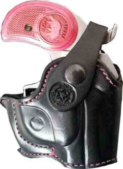 Bond Arms Holster Rh Thumbsnap For Back-up Black/pink Stitch